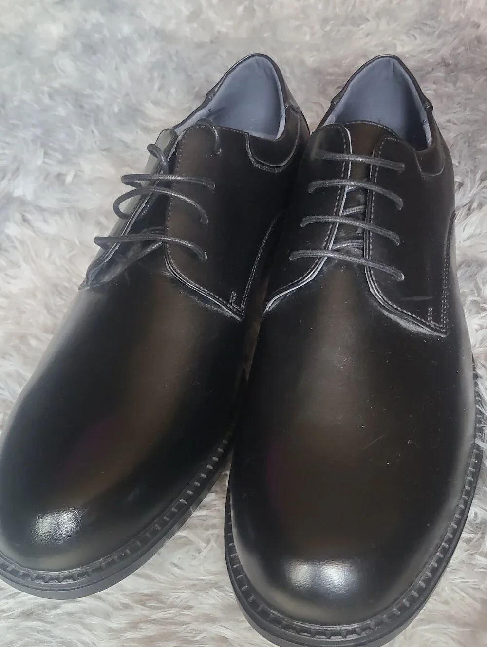 Bruno Marc Men's Black Derby Lace-Up Dress Shoes